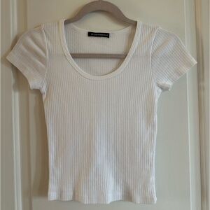 White Crop Tee